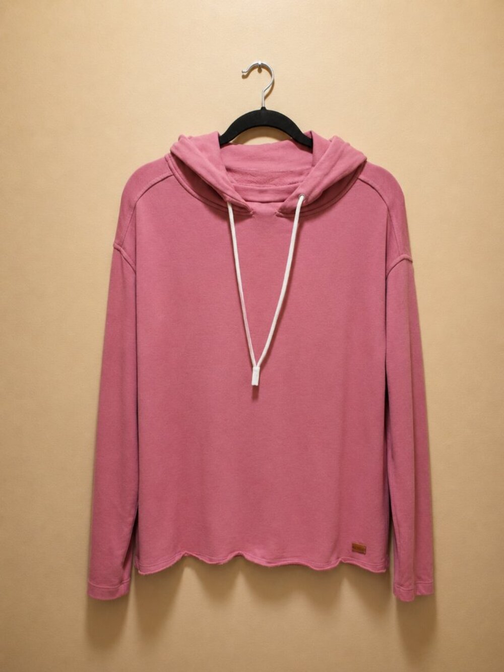 Peace Love World Pink Pullover Hoodie Sweatshirt Women's Large Cozy Lounge